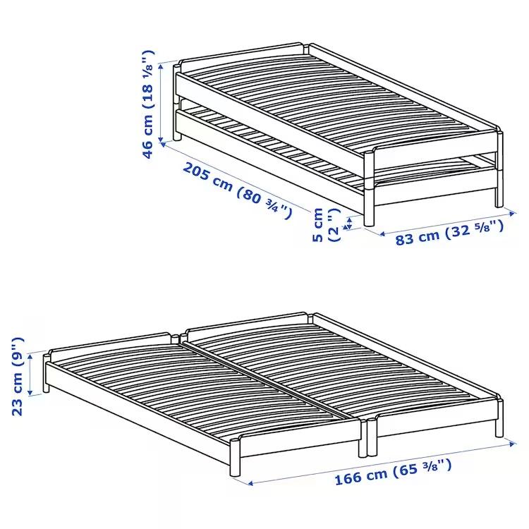 イケア IKEA - UTAKER -ウトーケル- スタッキングベッド パイン イケア IKEA - UTAKER -ウトーケル- スタッキングベッド パイン