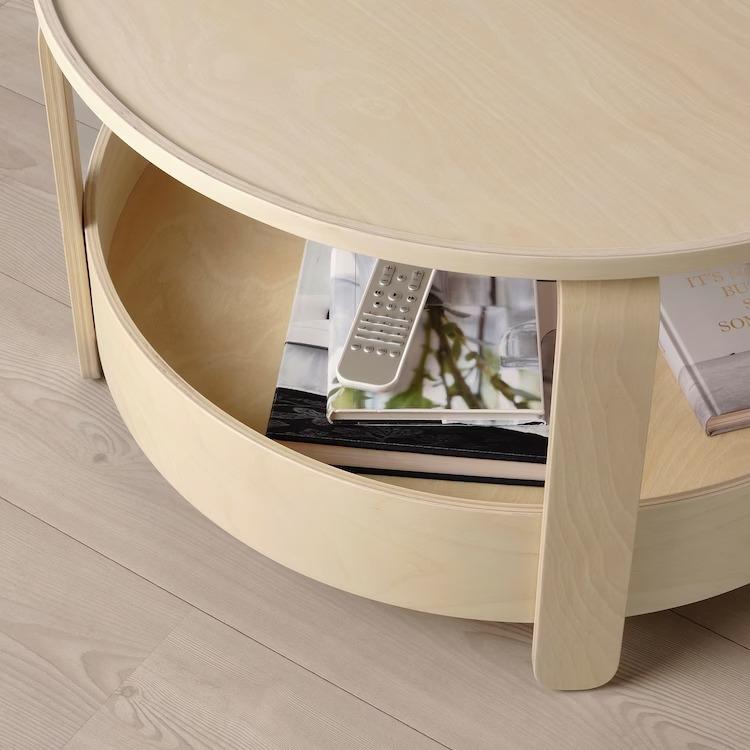 極美品 IKEA BORGEBY ボルゲビー コーヒーテーブル バーチ材突き板 イケア（IKEA） IKEA - - BORGEBY -ボルゲビー- コーヒーテーブル