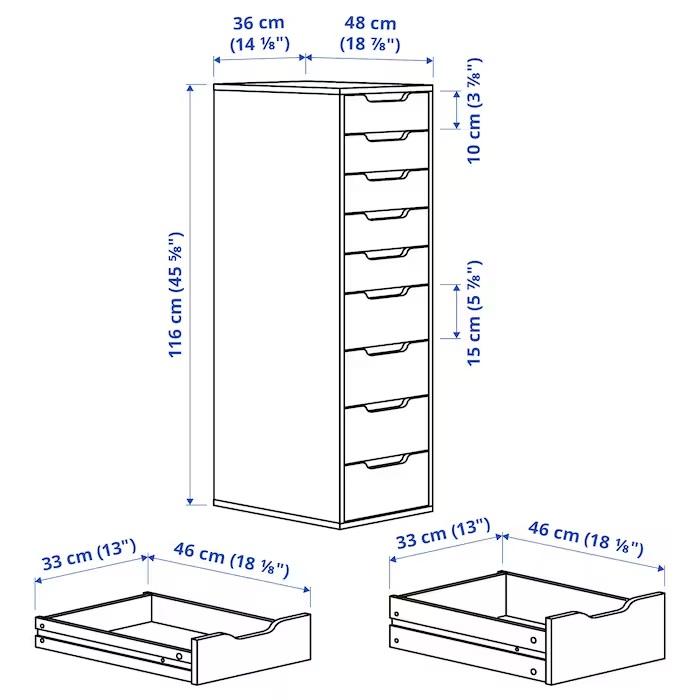 イケア（IKEA） IKEA - - ALEX -アレクス- 引き出しユニット