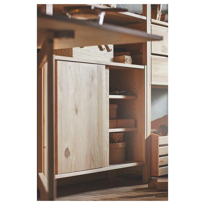 イケア IKEA - IVAR -イーヴァル- キャビネット 引き戸付 パイン イケア IKEA - IVAR -イーヴァル- キャビネット 引き戸付 パイン