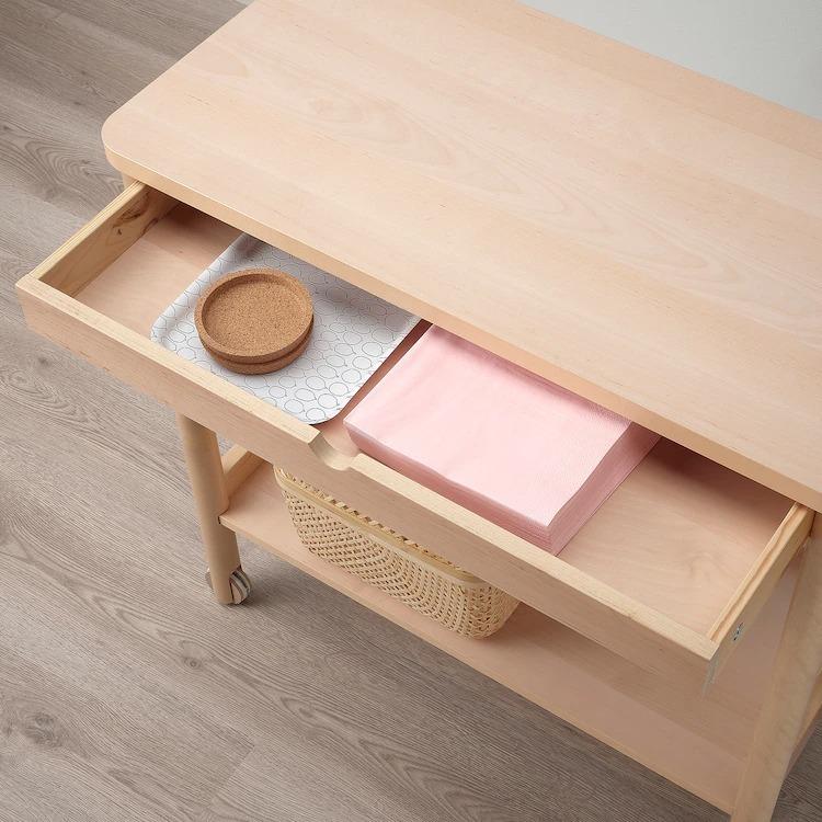 イケア（IKEA） IKEA - - RONNINGE -ロッニンゲ- ワゴン バーチ 78x39