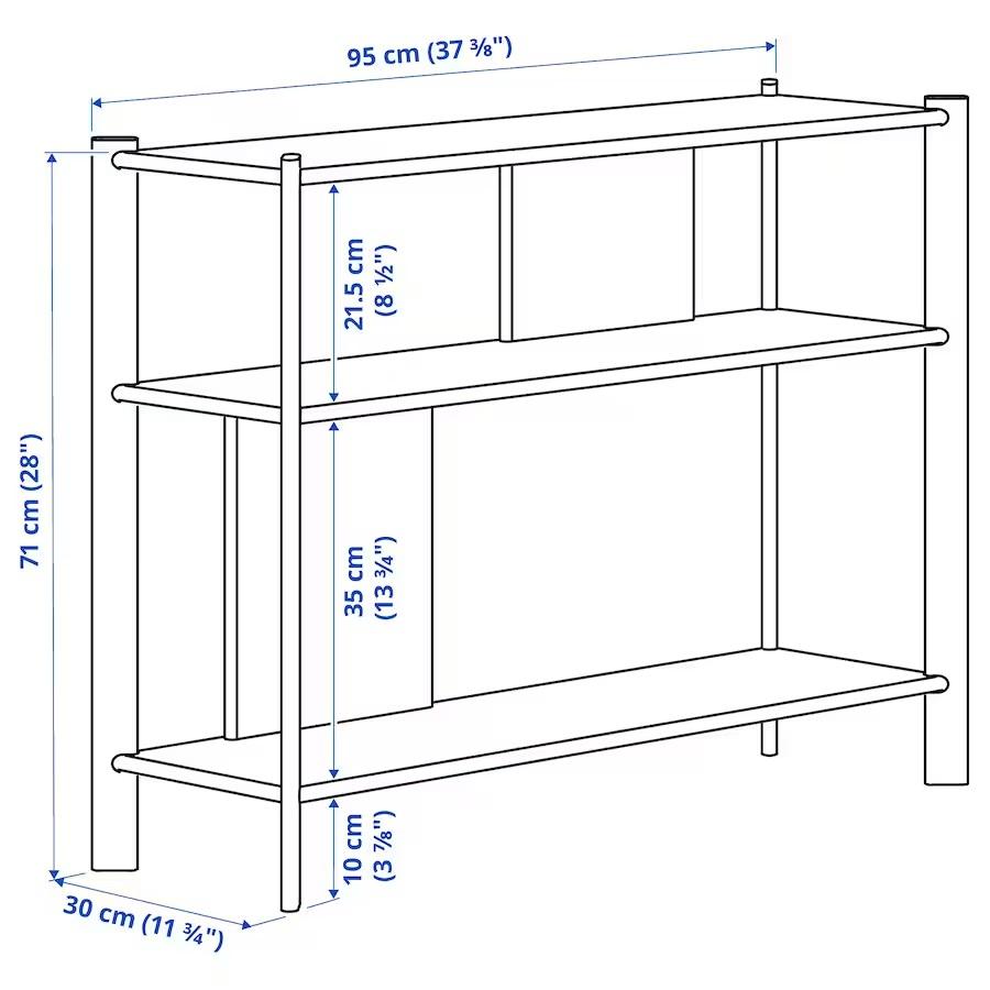 IKEA Original JATTESTA -イェッテスタ- サイドテーブル ブラック 95x30 cm｜polori｜05