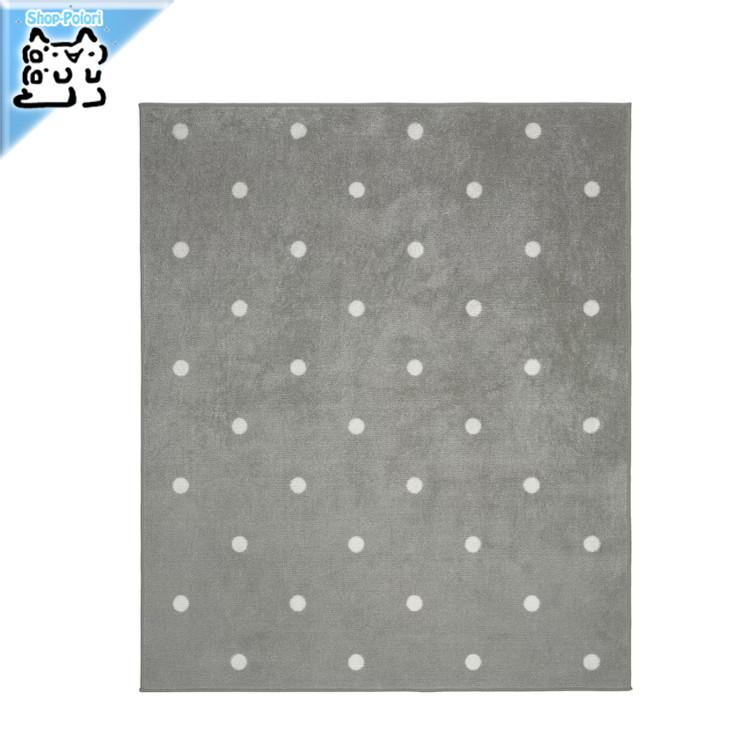 イケア（IKEA） IKEA - - LEN -レーン- ラグ 水玉模様 グレー 133x160
