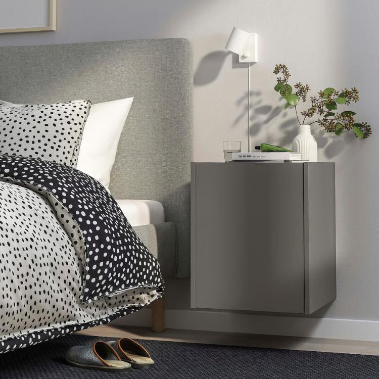 【IKEA】 PLÖJKER プロイケル ベッドサイドテーブル(ダークグレー) イケア（IKEA） IKEA - - PLOJKER -プロイケル- ベッドサイドテーブル