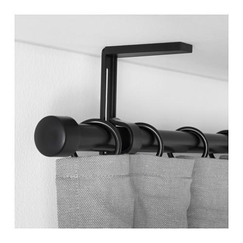 IKEA Original BETYDLIG カーテンロッド用 壁/天井用ブラケット ブラック｜polori｜03