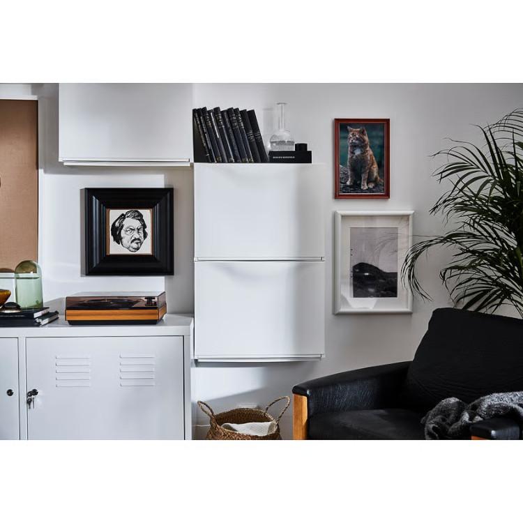【廃盤カラー】IKEA TRONES トローネス　3個　シューズボックス　ブルー 廃盤カラー】IKEA TRONES トローネス 3個 シューズボックス ブルー