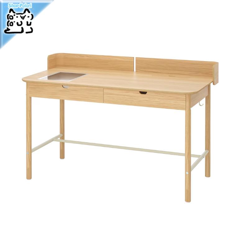 IKEA RIDSPÖ ナチュラルオークデザインデスク 140x70cm イケア（IKEA） 【 IKEA - イケア -】RIDSPO -リードスポ- デスク