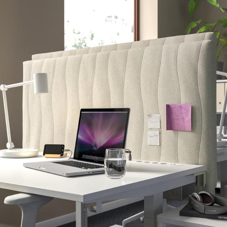 IKEA - イケア - MITTZON -ミッツォーン- 吸音スクリーン デスク用 グンナレド ベージュ 125x72 cm (805.282.10)_6