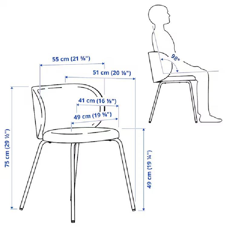イケア（IKEA） IKEA - - KRYLBO -クリルボー- チェア トネルード