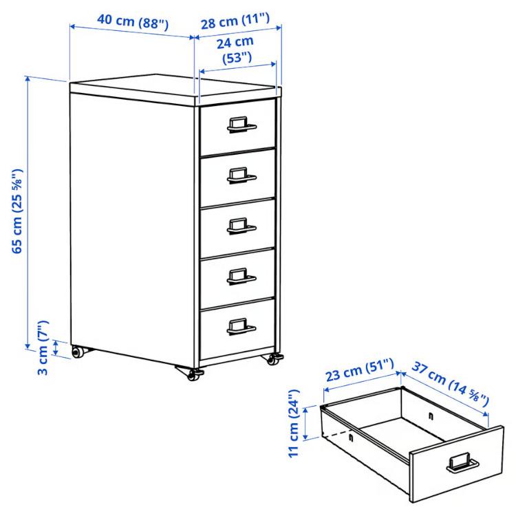 イケア（IKEA） 【 IKEA - イケア -】HELMER -ヘルメル- 引き出し