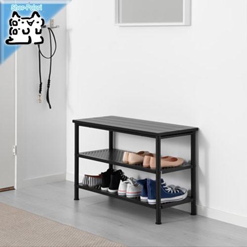 IKEA Original PINNIG ベンチ 靴収納付き ブラック 79 cm｜polori｜02