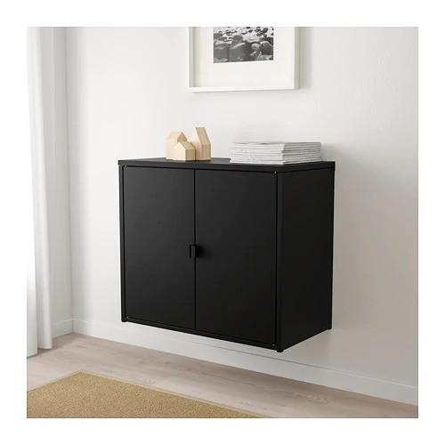 【IKEA Original】BROR 収納 棚 キャビネット 扉2枚付 ブラック 76x40x66 cm｜polori｜03