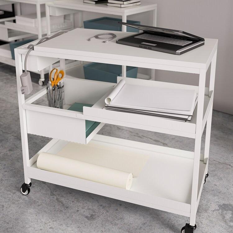 イケア IKEA - TROTTEN -トロッテン- ワゴン ホワイト 80x40 cm イケア IKEA - TROTTEN -トロッテン- ワゴン ホワイト 80x40 cm