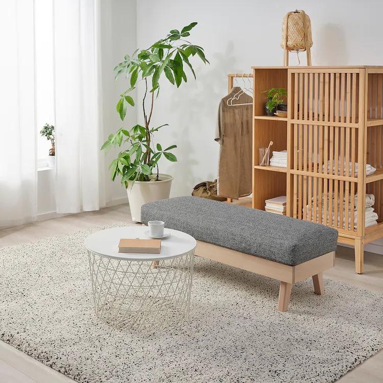 【送料無料】IKEA イケア　HALVDAN ハルヴダン ソファベンチ120cm HALVDAN ハルヴダン テーブル, バーチ, 140 cm - IKEA