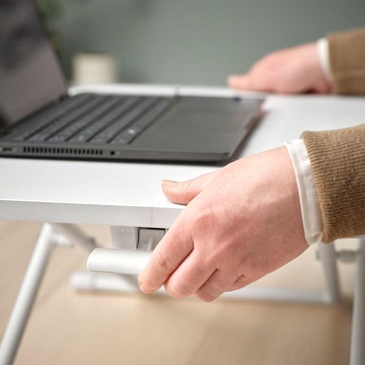 IKEAラップトップデスク　ガラス　ホワイト VITTSJÖ laptop stand, black-brown/glass, 133/4x255/8