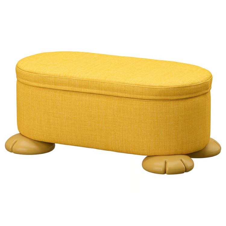 IKEA - イケア - GREJSIMOJS -グレイシモイス- プーフ 収納付き イエロー 57x32 cm (906.031.81)_1