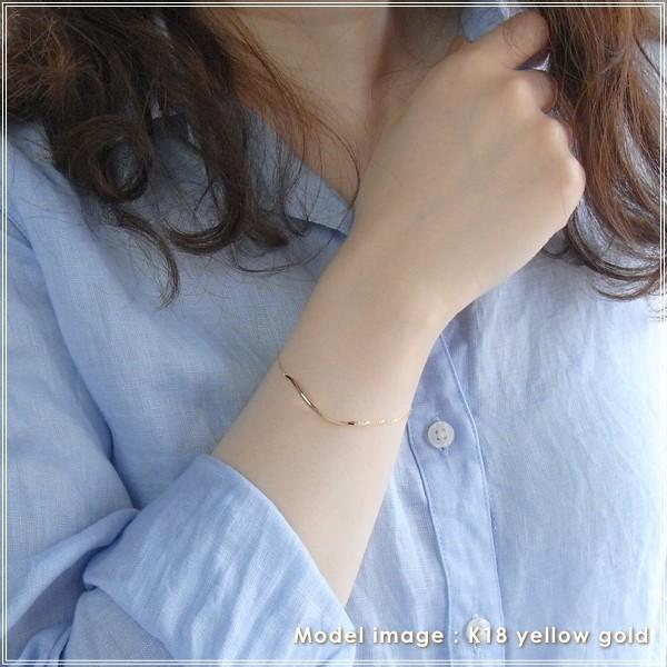 ブレスレット レディース 18金 18k k18 プレゼント 記念日 誕生日 30代 40代 50代 60代 彼女 妻 女性「グイード」の画像
