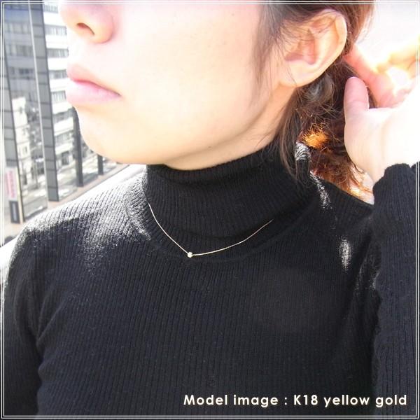 ネックレス レディース 18金 K18 18k プレゼント 記念日 誕生日 30代 40代 50代 60代 彼女 妻 女性 「シルクカット」の画像