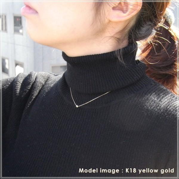 ネックレス レディース 18金 K18 18k プレゼント 記念日 誕生日 30代 40代 50代 60代 彼女 妻 女性 「ミラーボール」の画像