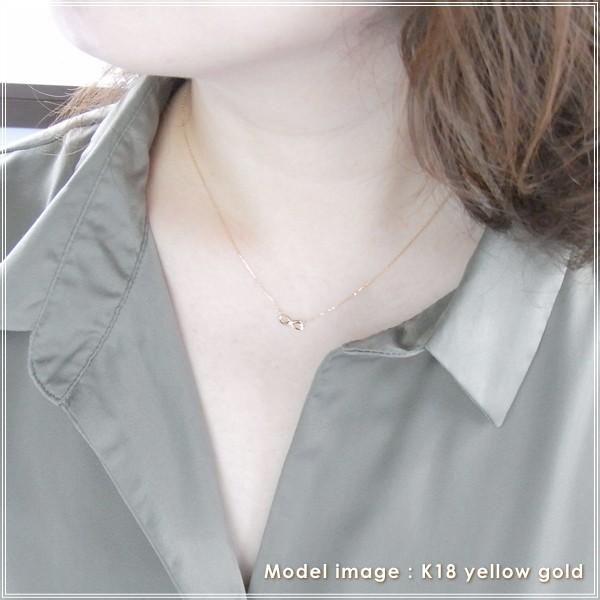 ネックレス レディース 18金 K18 18k プレゼント 記念日 誕生日 30代 40代 50代 60代 彼女 妻 女性「アンフィニ」の画像