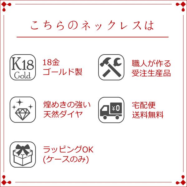 ネックレス レディース ダイヤモンド 18金 K18 18k プレゼント 記念日 誕生日 30代 40代 50代 60代 彼女 妻 女性「イライ」の画像