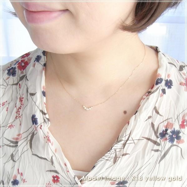 ネックレス レディース ダイヤモンド 18金 K18 18k プレゼント 記念日 誕生日 30代 40代 50代 60代 彼女 妻 女性「サーラ」の画像