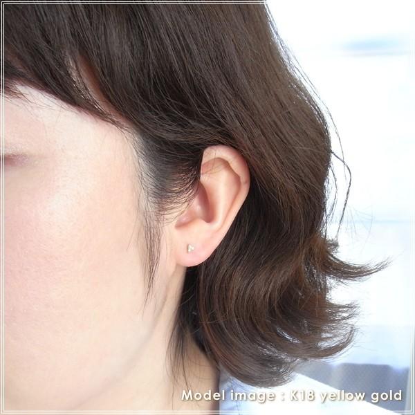 ピアス レディース 18金 ダイヤモンド 18k k18 プレゼント 記念日 誕生日 30代 40代 50代 60代 彼女 妻 女性 「デルタ」の画像