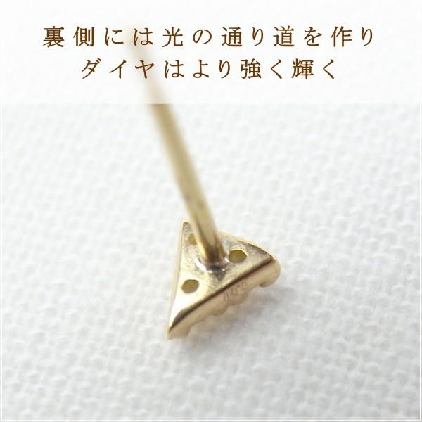 ピアス レディース 18金 ダイヤモンド 18k k18 プレゼント 記念日 誕生日 30代 40代 50代 60代 彼女 妻 女性 「デルタ」の画像