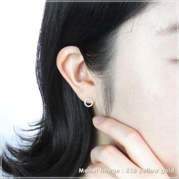 ピアス レディース 18金 ダイヤモンド 18k k18 プレゼント 記念日 誕生日 30代 40代 50代 60代 彼女 妻 女性 「マリー」の画像
