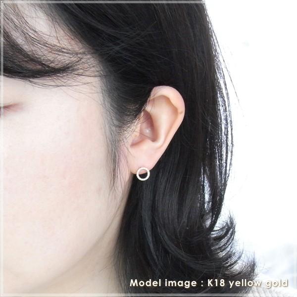 ピアス レディース 18金 ダイヤモンド 18k k18 プレゼント 記念日 誕生日 30代 40代 50代 60代 彼女 妻 女性 「マリー」の画像