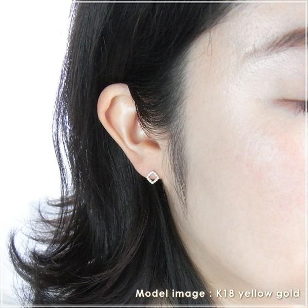 ピアス レディース 18金 ダイヤモンド 18k k18 プレゼント 記念日 誕生日 30代 40代 50代 60代 彼女 妻 女性 「ミラ」の画像