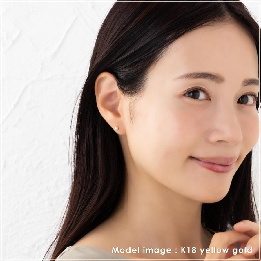 ピアス レディース 18金 18k k18 プレゼント 記念日 誕生日 30代 40代 50代 60代 彼女 妻 女性 パール 「グレッタ」の画像
