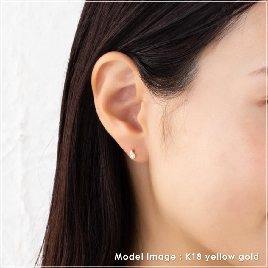 ピアス レディース 18金 ダイヤモンド 18k k18 プレゼント 記念日 誕生日 30代 40代 50代 60代 彼女 妻 女性 「ドロップ」の画像