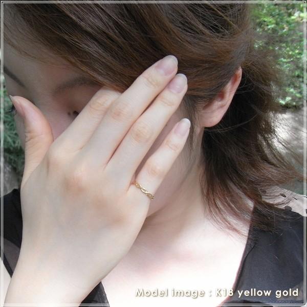 指輪 レディース ピンキーリング 18金 18k k18 プレゼント 記念日 誕生日 30代 40代 50代 60代 彼女 妻 女性 小指 「イスキア」の画像