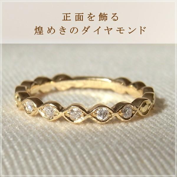 指輪 レディース ピンキーリング ダイヤモンド 18金 18k k18