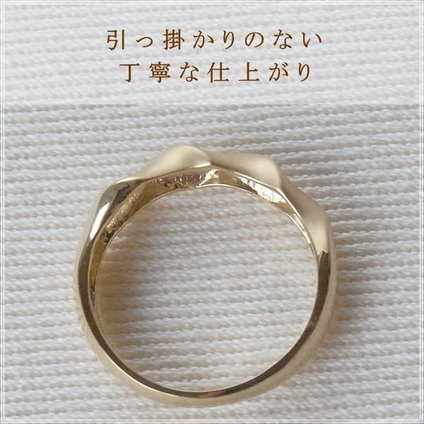 指輪 レディース ピンキーリング 18金 18k k18 プレゼント 記念日 誕生日 30代 40代 50代 60代 彼女 妻 女性 小指 ツイスト 「フーゴ」の画像