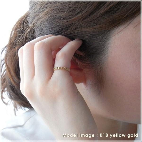 指輪 レディース ピンキーリング ダイヤモンド 18金 18k k18 プレゼント 記念日 誕生日 30代 40代 50代 60代 彼女 妻 女性 「スージー」の画像