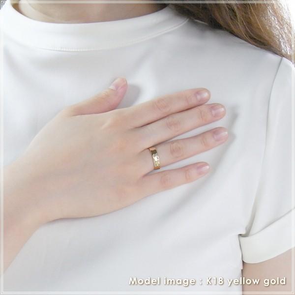 指輪 レディース リング 18金 18k k18 プレゼント 記念日 誕生日 30代 40代 50代 60代 彼女 妻 女性 人差し指 中指 薬指 「ペッシ」の画像
