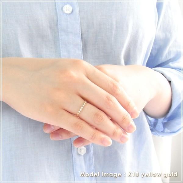 指輪 レディース リング ダイヤモンド 18金 18k k18 プレゼント 記念日 誕生日 30代 40代 50代 60代 彼女 妻 女性 中指 薬指 「ピト」の画像