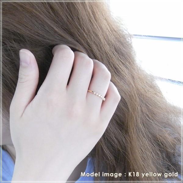 指輪 レディース リング ダイヤモンド 18金 18k k18 プレゼント 記念日 誕生日 30代 40代 50代 60代 彼女 妻 女性 中指 薬指 「ピト」の画像