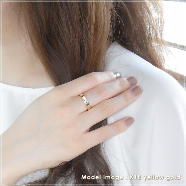 指輪 レディース リング 18金 18k k18 プレゼント 記念日 誕生日 30代 40代 50代 60代 彼女 妻 女性 人差し指 中指 薬指 「クルヴァ」の画像