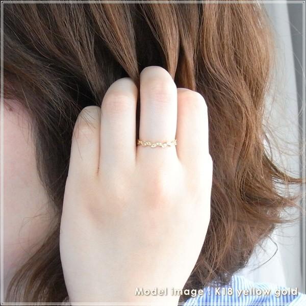 指輪 レディース リング 18金 18k k18 プレゼント 記念日 誕生日 30代 40代 50代 60代 彼女 妻 女性 人差し指 中指 薬指 「メル」の画像