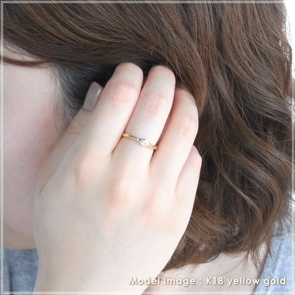 指輪 レディース リング ダイヤモンド 18金 18k k18 プレゼント 記念日 誕生日 30代 40代 50代 60代 彼女 妻 女性 中指 薬指 「エーク」の画像