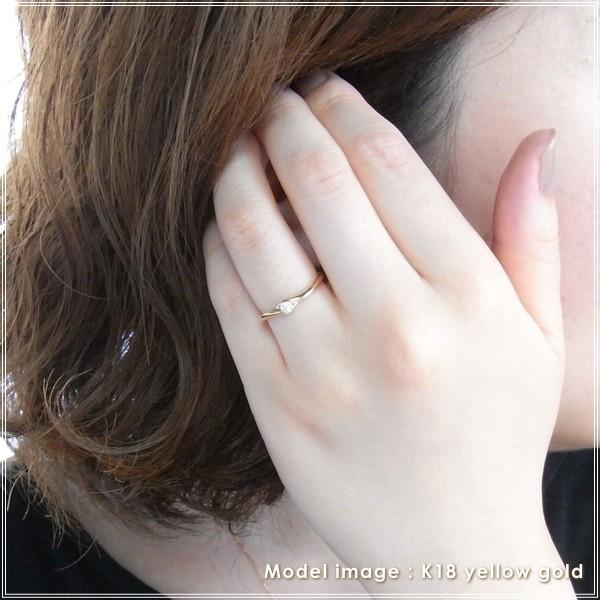 指輪 レディース リング ダイヤモンド 18金 18k k18 プレゼント 記念日 誕生日 30代 40代 50代 60代 彼女 妻 女性 中指 薬指 「エーク」の画像