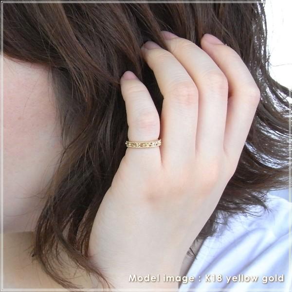 指輪 レディース ピンキーリング 18金 18k k18 プレゼント 記念日 誕生日 30代 40代 50代 60代 彼女 妻 女性 小指 「ディラ」の画像