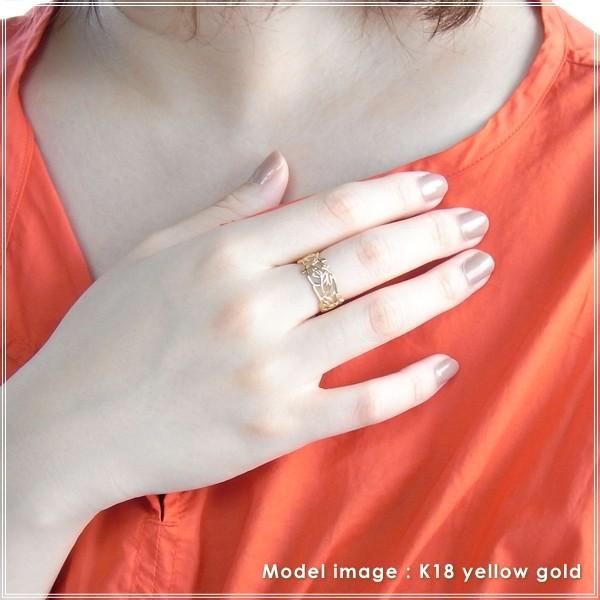 指輪 レディース リング 18金 18k k18 プレゼント 記念日 誕生日 30代 40代 50代 60代 彼女 妻 女性 人差し指 中指 薬指 「プラード」の画像