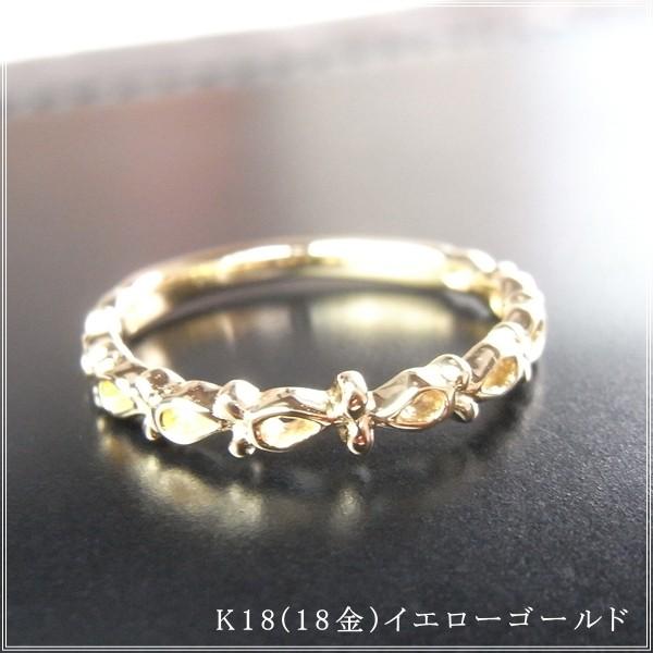 指輪 レディース ピンキーリング 18金 18k k18 プレゼント 記念日 誕生日 30代 40代 50代 60代 彼女 妻 女性 小指 「リュバン」の画像