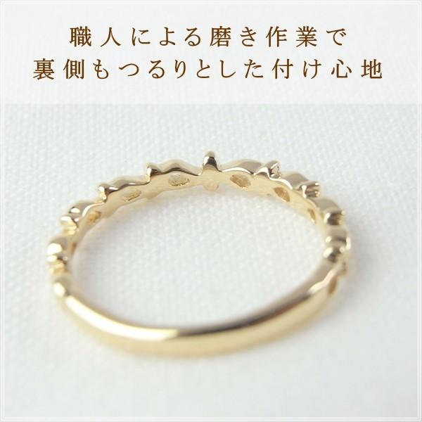 指輪 レディース ピンキーリング 18金 18k k18 プレゼント 記念日 誕生日 30代 40代 50代 60代 彼女 妻 女性 小指 「リュバン」の画像