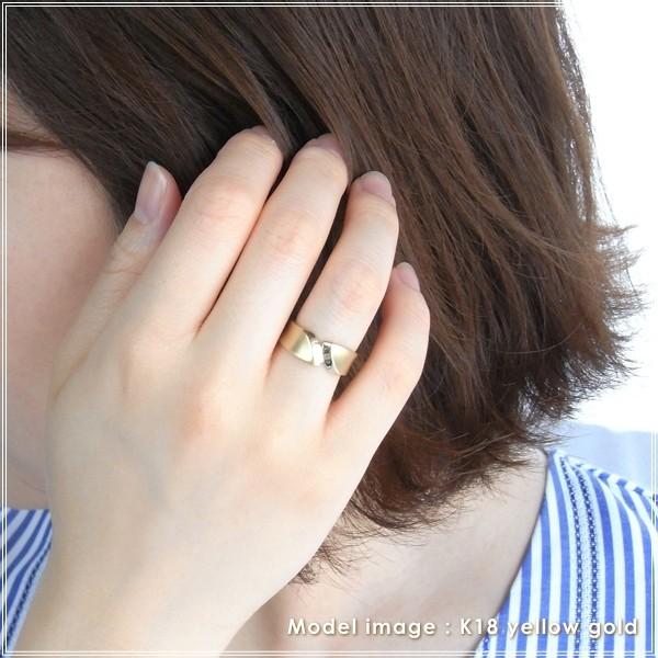指輪 レディース リング 18金 18k k18 プレゼント 記念日 誕生日 30代 40代 50代 60代 彼女 妻 女性 人差し指 中指 薬指 「マテーノ」の画像