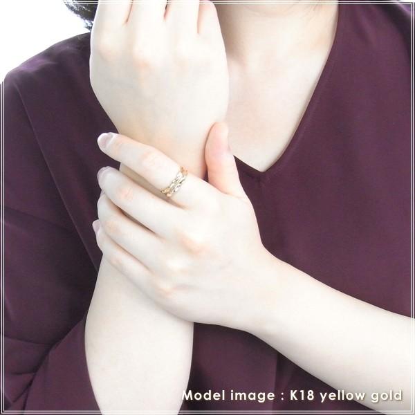 指輪 レディース リング 18金 18k k18 プレゼント 記念日 誕生日 30代 40代 50代 60代 彼女 妻 女性 人差し指 中指 薬指 「ローナ」の画像